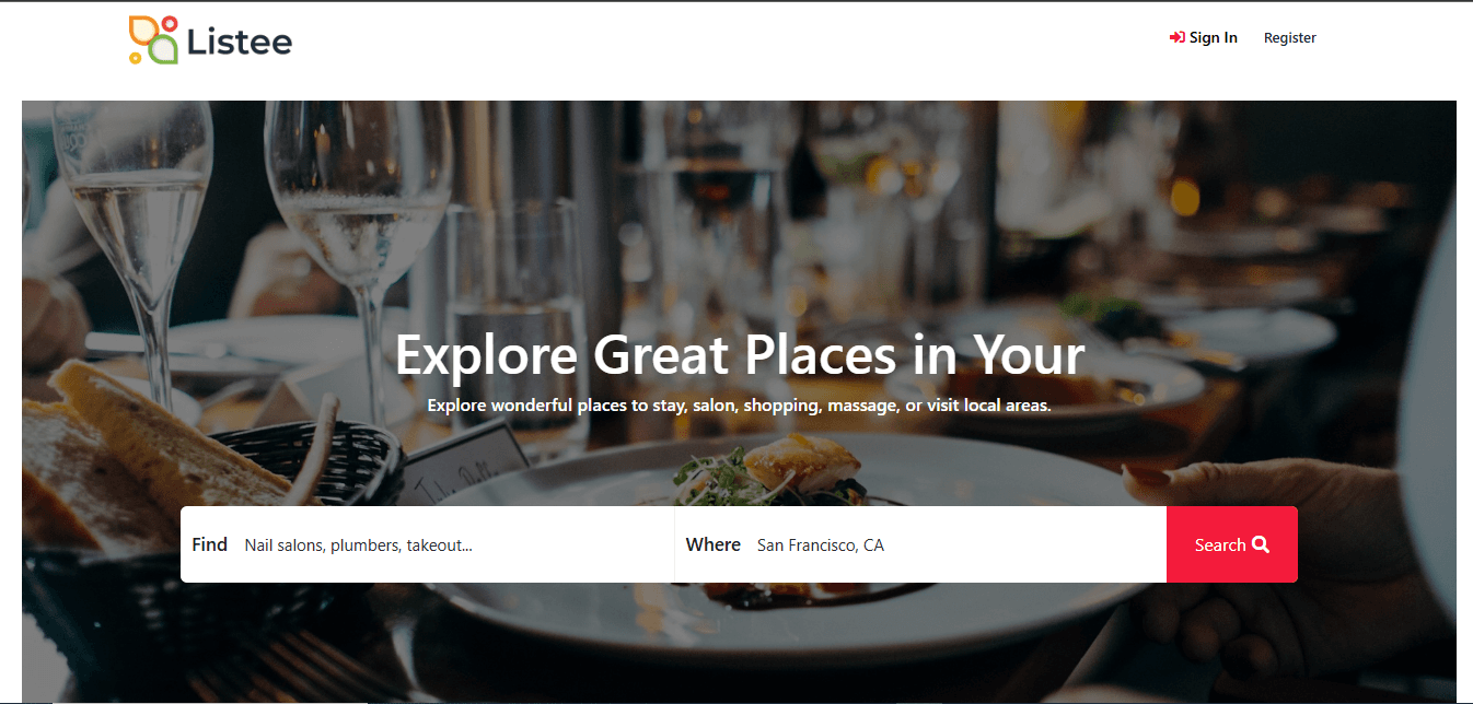 Multi-Category Listings UI (Jobs, Events, Real Estate) preview